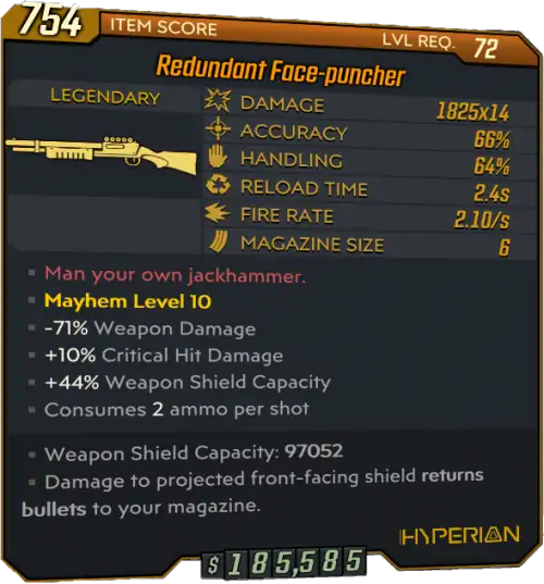 Facepuncher • BL3 Legendary Shotgun Lootlemon